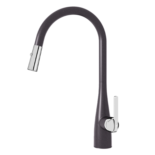 Vòi rửa bát dây rút Konox Curva Black