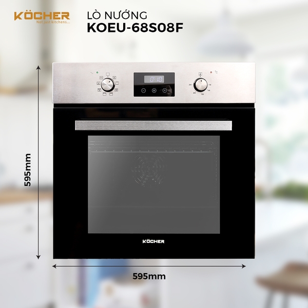 Lò nướng âm tủ KOCHER KOEU-68S08F - 68 Lít - Công nghệ 3D