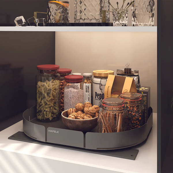 Rổ xoay 360 độ Hafele Utensio Plus H2 545.14.338 | Màu Than Chì
