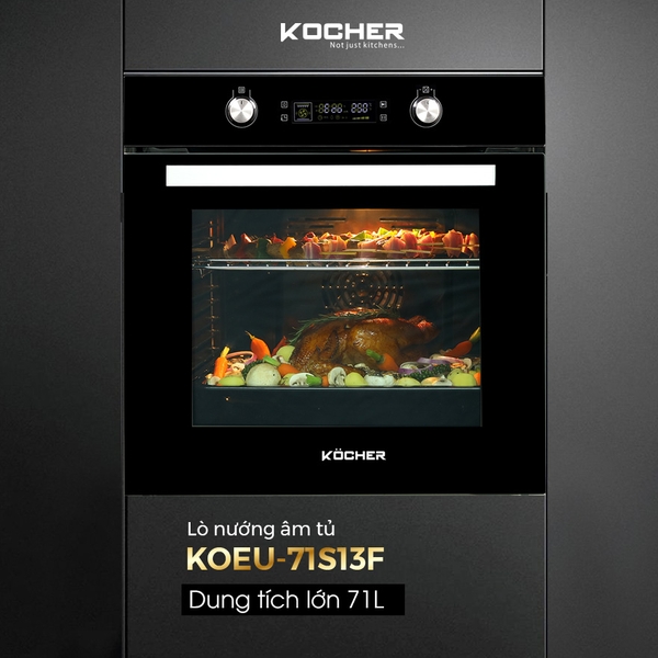 Lò nướng âm tủ KOCHER KOEU-71S14F - 71L - 14 Chức năng nướng