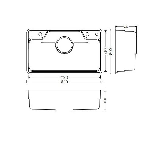 Chậu rửa bát 1 hố Nobinox Liken NL792D