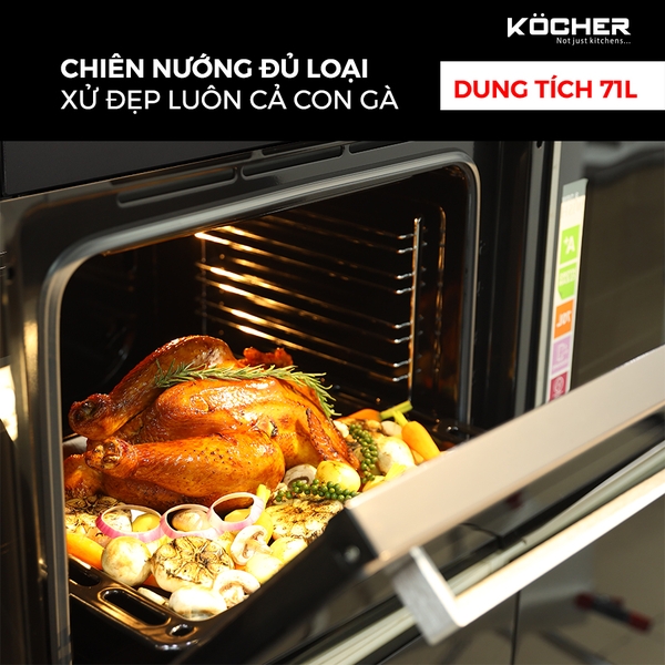 Lò nướng âm tủ KOCHER KOEU-71S13F - 71 Lít - 13 Chức năng