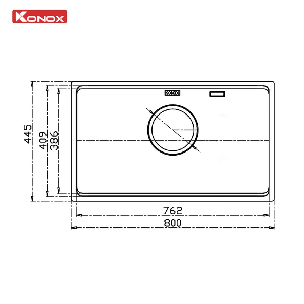 Chậu rửa bát Konox Dekor 8044SU - Linen mới chống xước