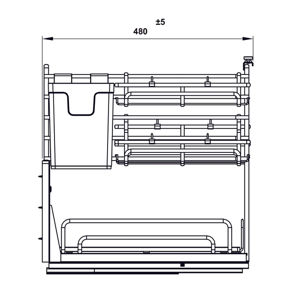 Phụ kiện rổ đa năng Hafele OMERO MULTI 547.11.005 | Inox 304 Nan Ovan (400mm)