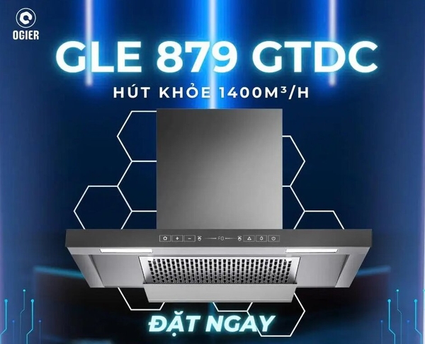 Máy hút mùi Ogier Công nghệ Inverter & Tự làm sạch GLE 879 GTDC