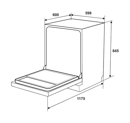 Máy rửa chén độc lập Hafele HDW-F6012G 535.29.672