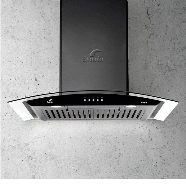 Máy Hút Mùi Bauer BC 70EC3B - Kính cong đen mẫu mới 2026