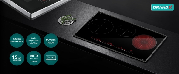 Bếp điện từ hồng ngoại Grandx GX E738LUX nhập khẩu Malaysia