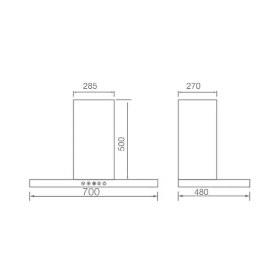 Máy hút mùi Canzy CZ-HE90SS | Chữ T 90cm