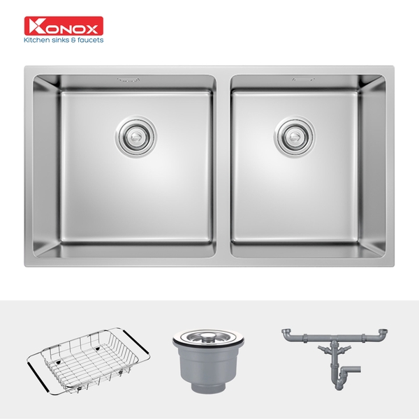 Chậu rửa bát Konox Cube 8144DU - Inox 304 AIS