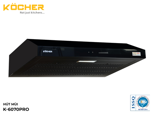 Máy hút mùi KOCHER K-6070PRO - Điều khiển cảm ứng Slide - 900m3/h