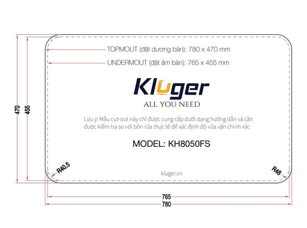 Chậu rửa bát 1 hố Kluger KH8050FS Ulti