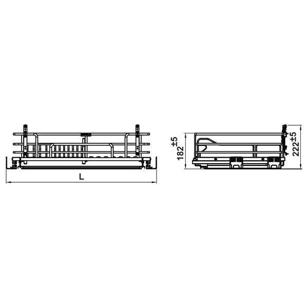 Rổ bát đĩa Hafele KASON FLEX 549.04.047 | Inox 304 Nan Ovan (900mm)
