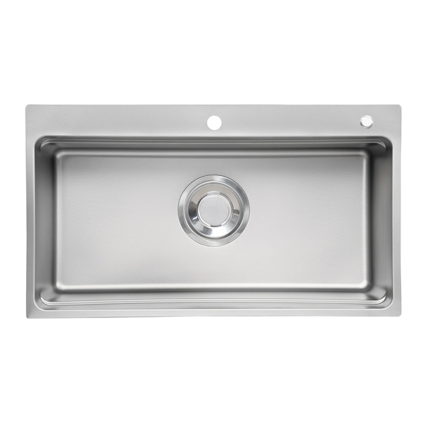 Chậu rửa bát Kluger KF8850FS Basic – Chậu inox Linen 1 hố hiện đại