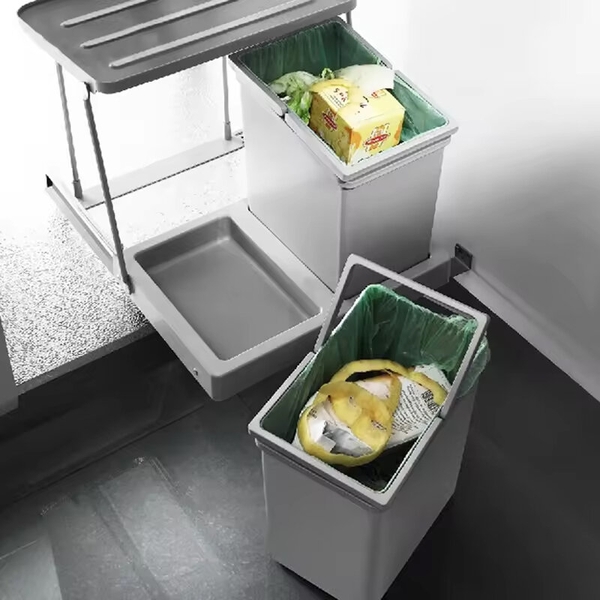 Thùng rác âm tủ gắn cánh Eurogold E008 (ERT108)