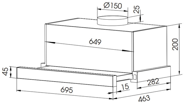 Máy Hút Mùi Bauer BC 7002I - Âm tủ 1000m3/h