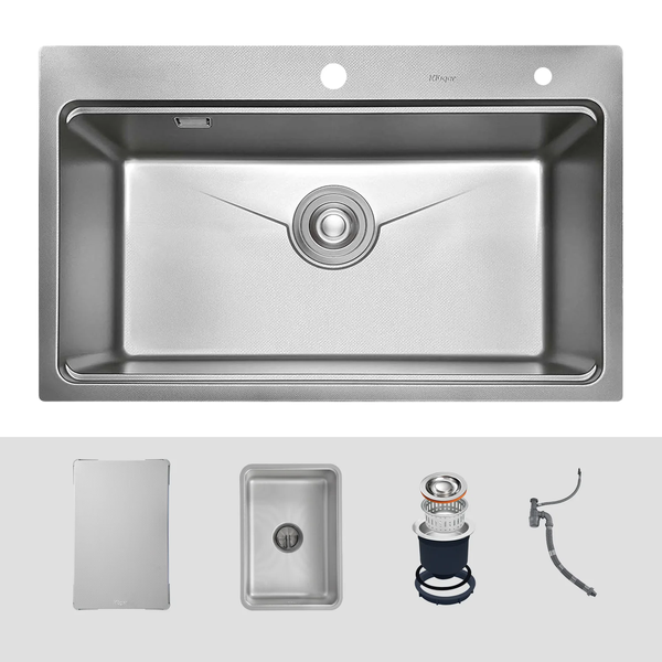 Chậu rửa bát Kluger KW8181FS S81 Plus – POSCO 304 Linen 1.2mm