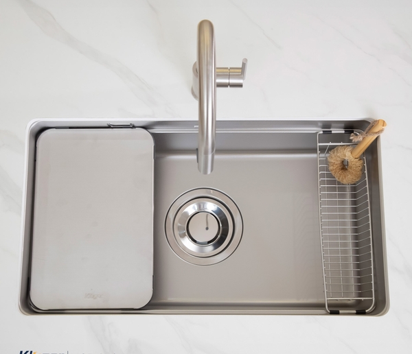 Chậu rửa bát Kluger KU7844FS Plus – Inox 304, Nano Ceramic cao cấp