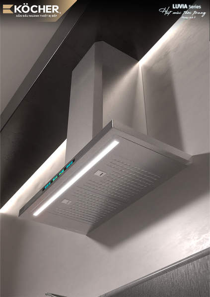 Máy hút mùi Kocher Luvia Elite 70cm – Kính Nano Matte
