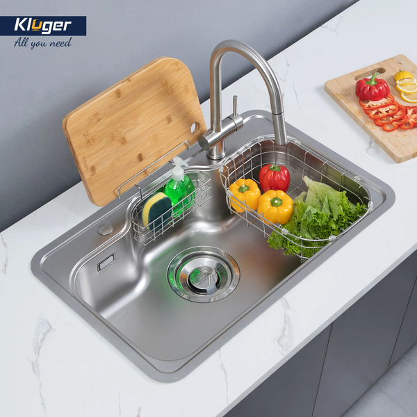Chậu rửa bát Kluger KT8050FS – S80 Plus - Inox 304 Linen cao cấp