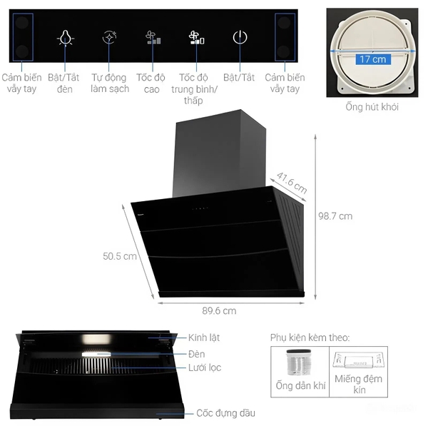 Máy Hút Mùi Kính Vát Panasonic FV-VX9ABBYUE
