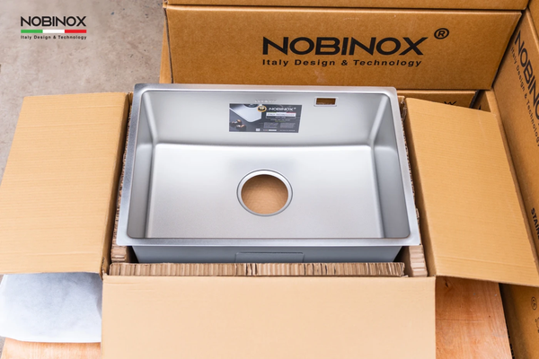 Chậu rửa bát 1 hố Nobinox LISA NN645S - 640mm - Inox 304 POSCO