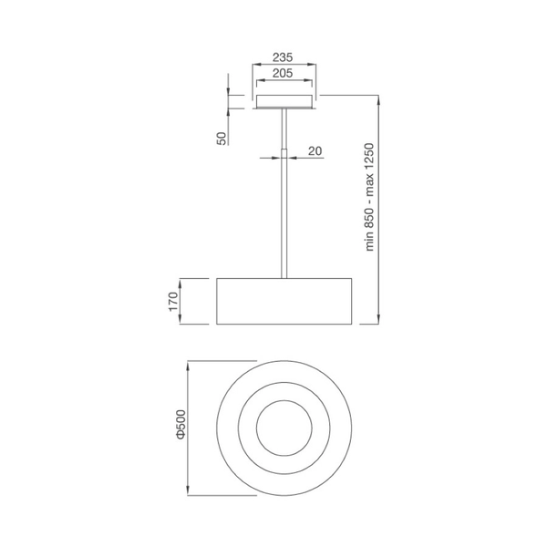 Máy hút mùi đảo Malloca MOON I230F - Nhập khẩu Ý