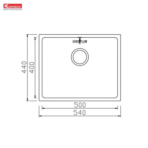 Chậu rửa bát chống xước Konox Workstation Sink Undermount KN5444SU Dekor