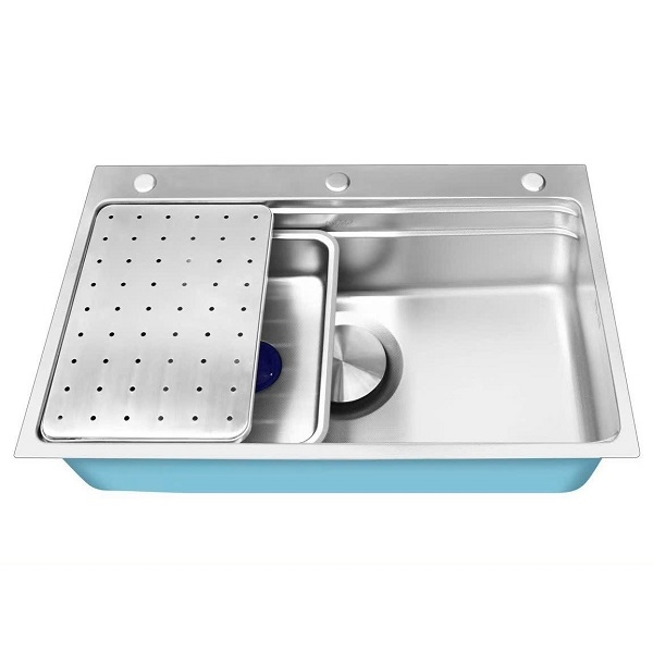 Chậu rửa bát 7848 tặng phụ kiện - Inox 304