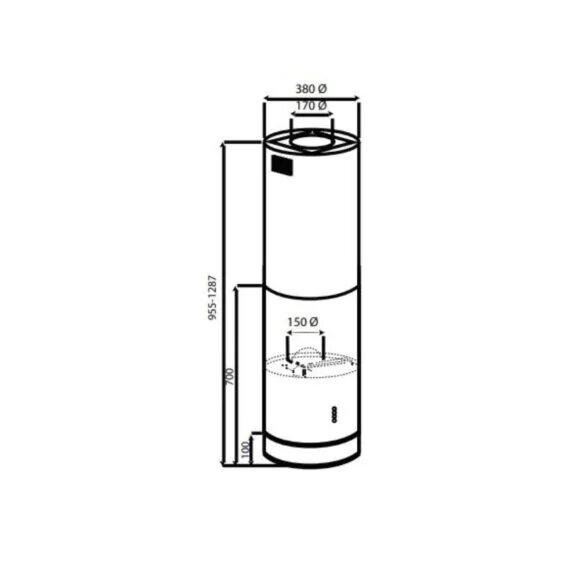 Máy hút mùi Canzy CZ 7038GBB treo độc lập - Malaysia (CZ H600DI)