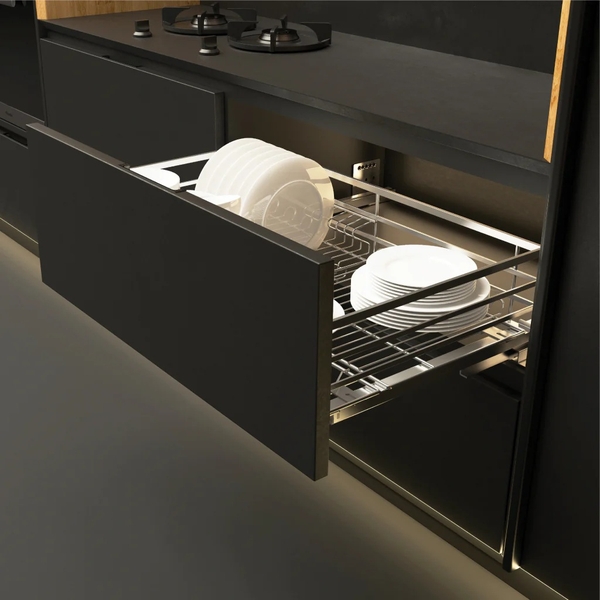Rổ chén đĩa Hafele Cappella 549.08.154 | Inox 304 (900mm) Kèm Ống Đũa