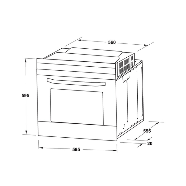 Lò nướng Hafele HO-2KT65A 538.61.441 – Âm tủ 65L