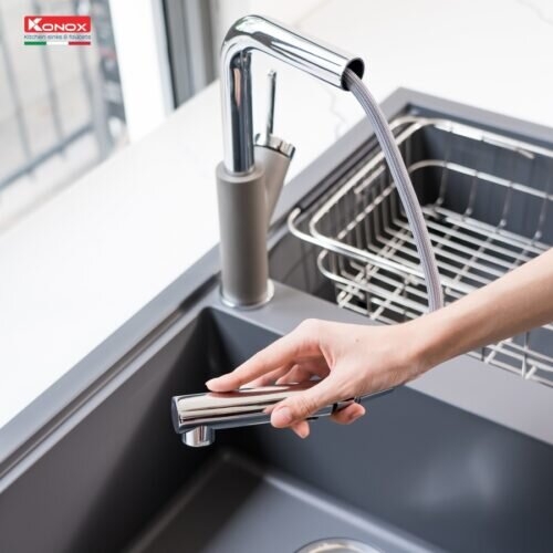 Vòi rửa bát Konox Artan Grey