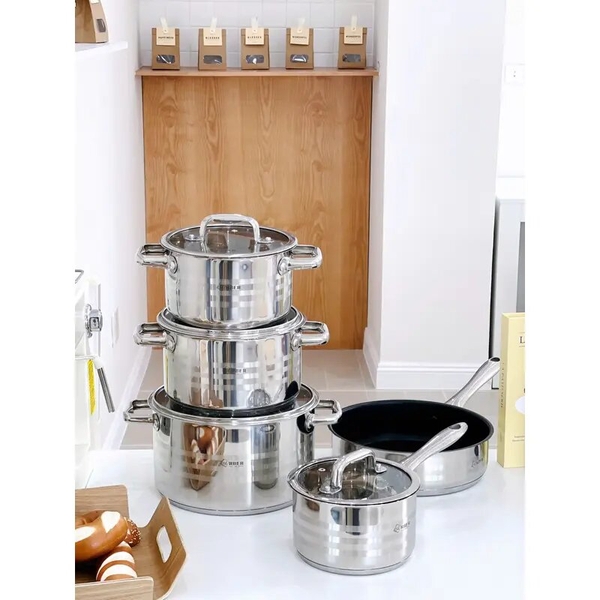 Bộ nồi inox ARBER AN-05Promax 5 món inox 304 cao cấp