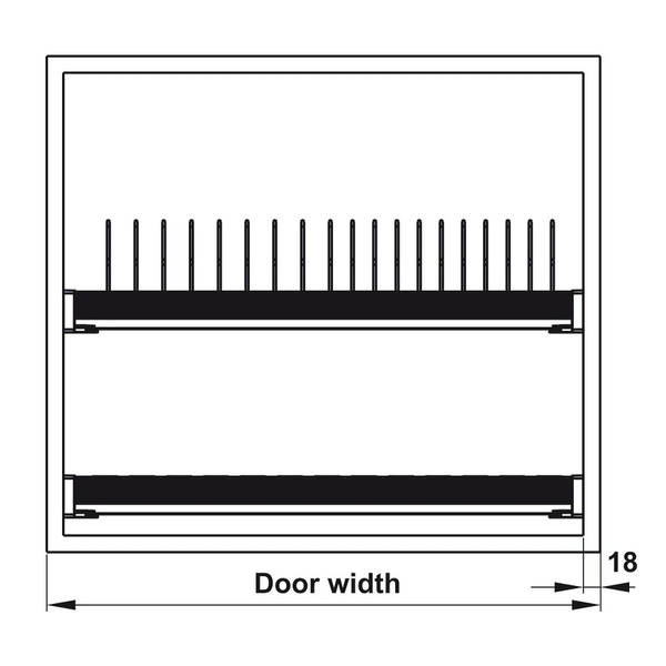 Rổ bát đĩa Hafele PRESTO 544.40.003 có khung - Inox 304 - 600mm