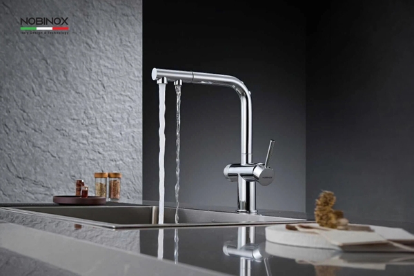 Vòi rửa bát 3 đường nước Nobinox Mira NX333