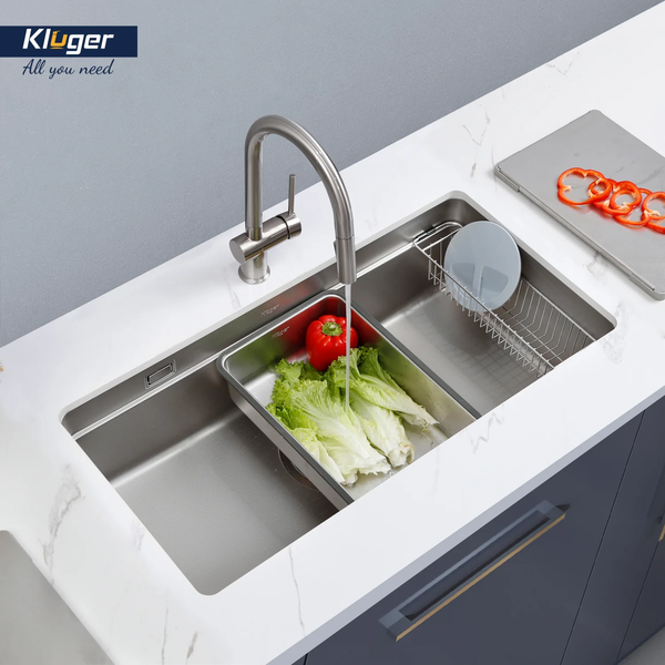 Chậu rửa bát Kluger KU8844FS Plus – Inox 304 chống xước, chống ồn