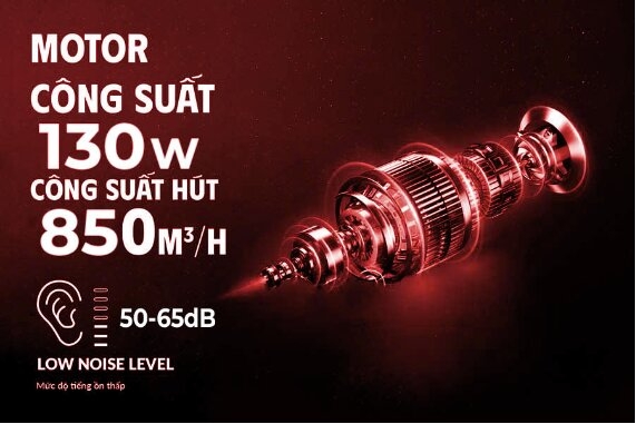 Máy Hút Mùi Âm Tủ Fulco - Thiết Kế Kéo Đẩy, Động Cơ Đồng Nhật Bản