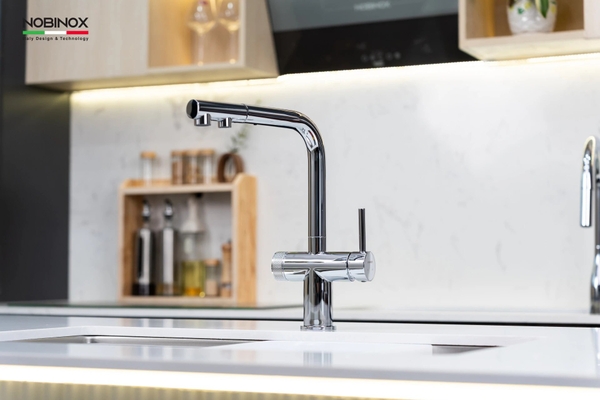 Vòi rửa bát 3 đường nước Nobinox Mira NX333