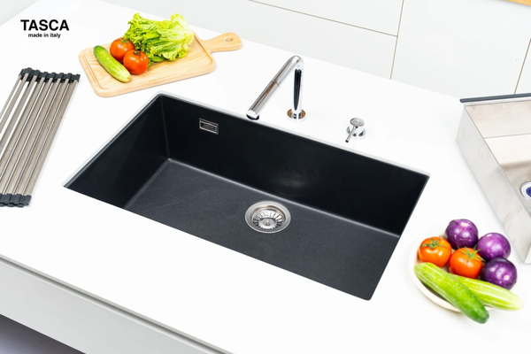 Chậu rửa bát đá 1 hố TASCA MITO NT761B - Nhập khẩu Ý, Lắp âm