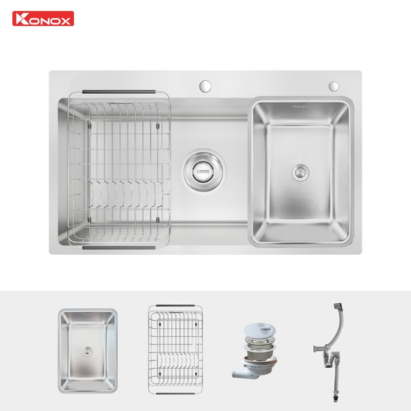 Chậu Rửa Bát KN8248SO Dekor: Chống Xước Linen - Workstation Sink