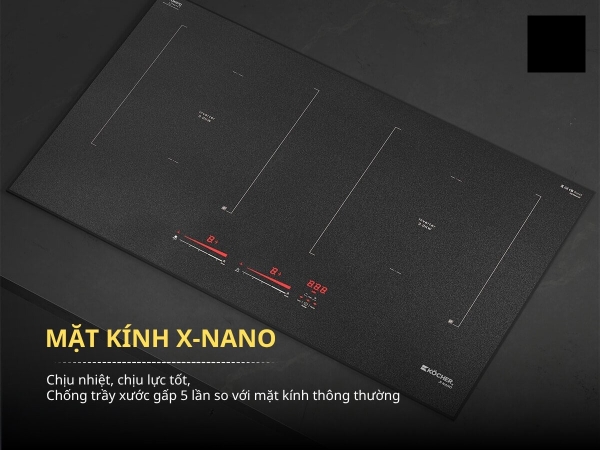 Bếp Từ Kocher X-Nano 8 Plus nhập Đức, Kính Pháp tinh thể Nano Chống Xước