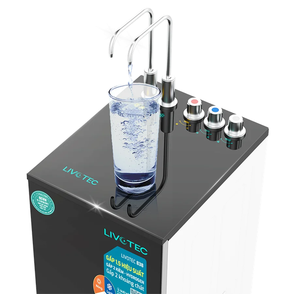 Máy lọc nước nóng lạnh KAROFI Livotec 838 – 12 lõi Max-P, RO Hàn Quốc