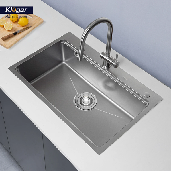Chậu rửa bát Kluger KW8181FS – S81 Linen POSCO 304 dày 1.2mm