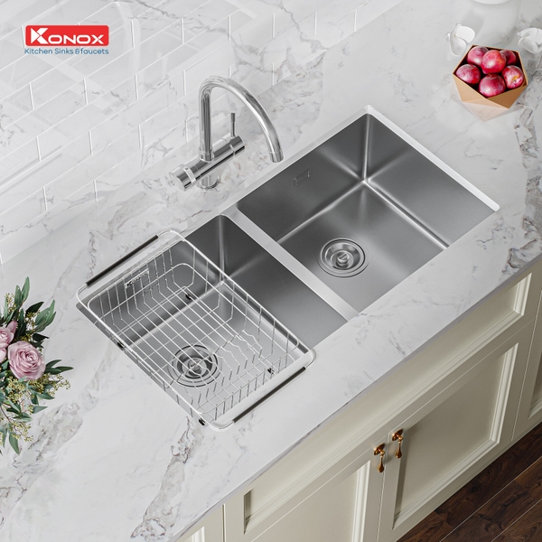 Chậu rửa bát Konox Cube 8744DU - Inox 304