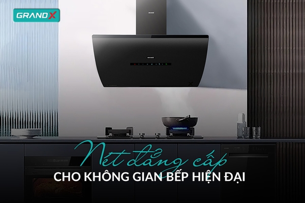 Hút mùi kính vát GrandX GX H90S87B Auto Open - Auto Air Cleaning BLDC