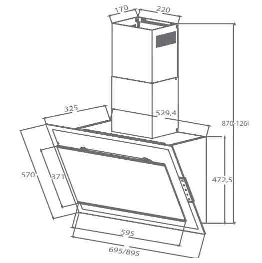 Máy hút mùi kính vát Canzy CZ-399T GLASS