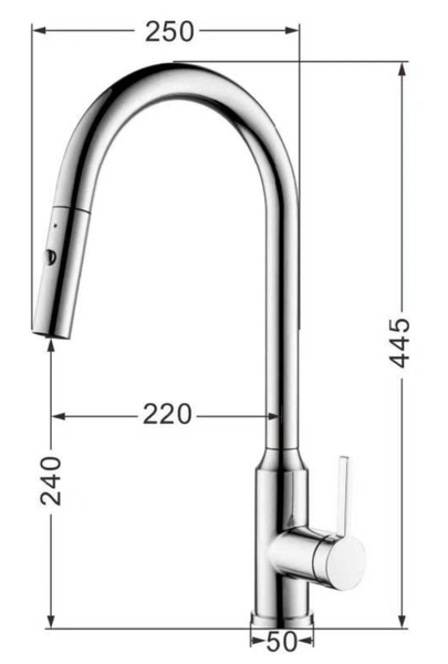 Vòi rửa bát dây rút Nobinox Ivy NX202