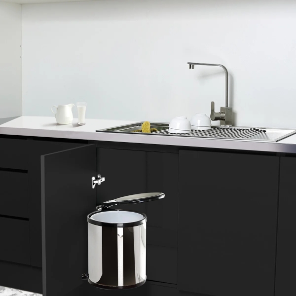 Thùng rác gắn cánh Hafele Viola 502.24.003 - Inox 304 - 8L