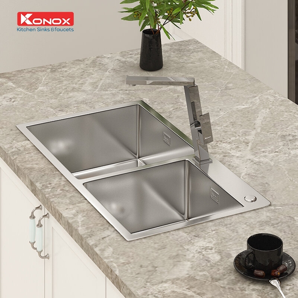 Vòi rửa bát Konox KN1209 - Thiết kế cạnh vuông